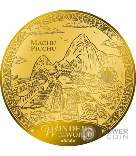 MACCHU PICCHU Seven Wonders of the Modern World Gold Münze 10 Solomon