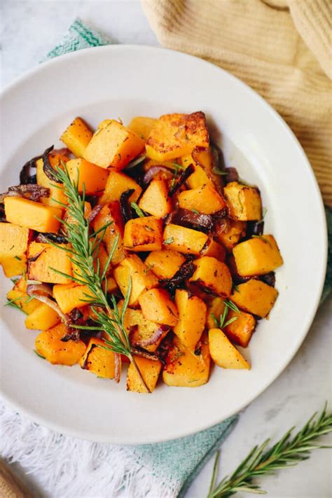 Easy Roasted Rosemary Butternut Squash The Healthy Maven