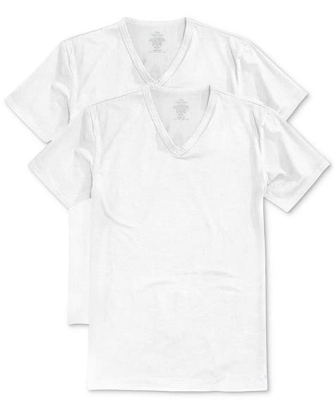 Calvin Klein Mens Stretch Cotton V Neck Undershirt 2 Pack Macys