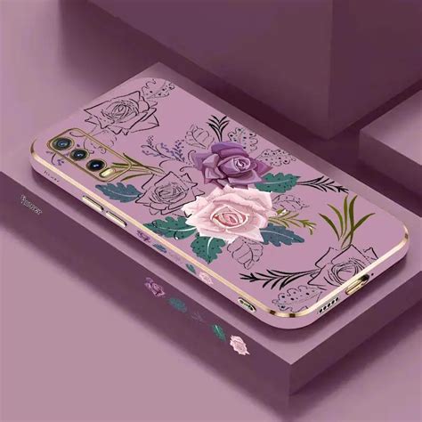 Funda De Tel Fono Chapada De Lujo Blooming Rose Para VIVO Y20 Y20i Y20S