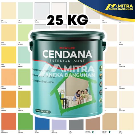 Jual Cat Tembok Mowilex Cendana Interior Kg Pail Warna Lengkap