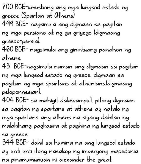 Sa Timeline Ng Kabihasnang Greece Ano Ang Pangyayaring Naganap Sa B