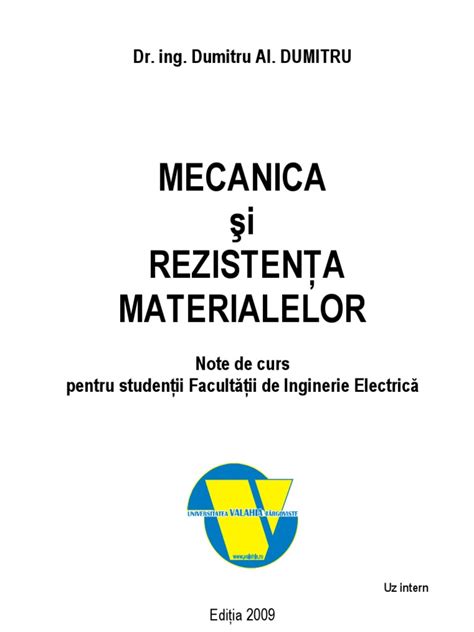 Pdf Mecanica Si Rezistenta Materialelor Curs Dokumen Tips