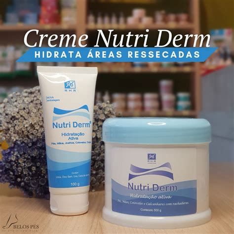 Kit Três Cremes Nutri Derm Hidratação Ativa 100g Cada Frete grátis