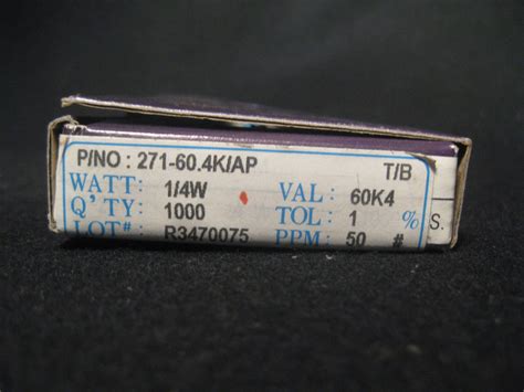 271 60 4K AP Xicon Metal Film Resistors 60 4K Ohms 1 1 4W Lot Of