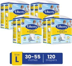 Liberty Premium Adult Diaper Pants Waist Size 30 55 Inches Pack Of