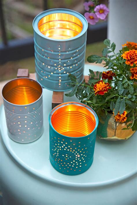 Diy Decor Projects To Craft This Weekend Hgtv Tin Can Lanterns