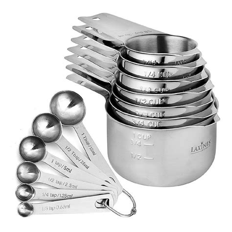 13 Piece Measuring Cups And Spoons Set, Sturdy & Stainless Steel 7 ...