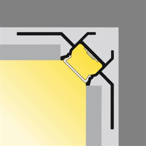 Profilo In Alluminio Per Piastrelle UNI TILE12 90DEG Per