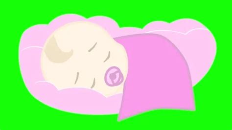 2d animation of a sleeping baby girl in ... | Stock Video | Pond5