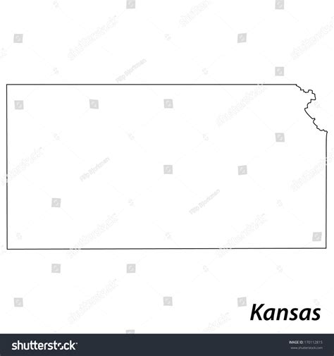 High Detailed Vector Map Contour Kansas Stock Vector (Royalty Free ...