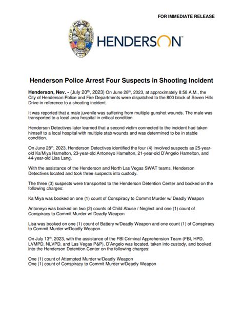 Henderson Police On Twitter 🚨 Media Release🚨 Henderson Police Arrest