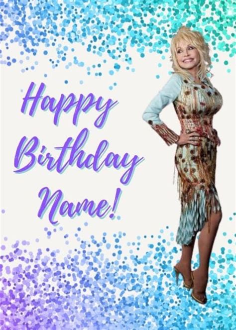 Dolly Parton Digital Happy Birthday Printable Card Etsy Uk In 2023