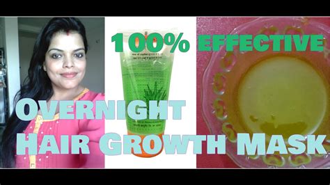 Overnight Hair Growth Mask Using Patanjali Aloe Vera Gel Castor Oil