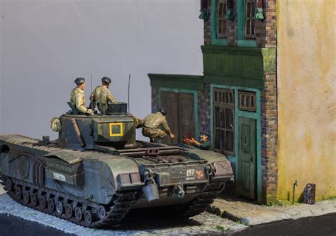 The Liberation Of France 135 Scale Model Ww2 Diorama Churchill Mkvii