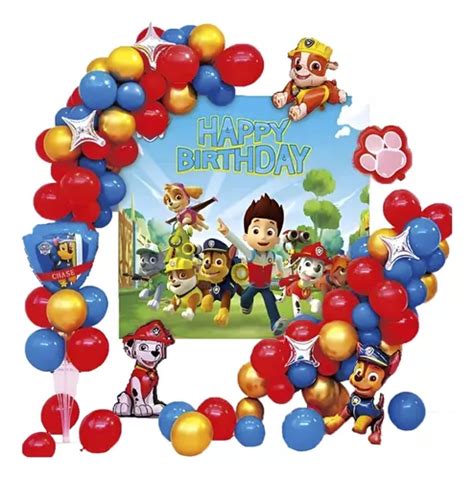 Set Cumpleaños Paw Patrol Feliz Cumpleaños Paw Patrol Cuotas sin interés