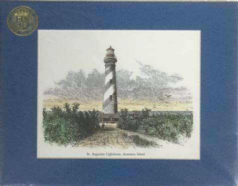 St. Augustine Lighthouse Matted Print, Small - Historic Print & Map Co.