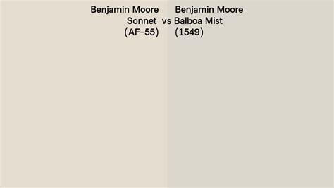 Benjamin Moore Sonnet Vs Balboa Mist Side By Side Comparison