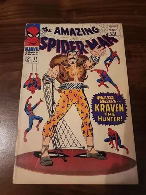 AMAZING SPIDER MAN 47 VG Kraven The Hunter Apparence Marvel 1967 EUR