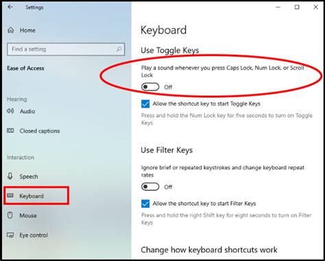 How To Enable Disable Caps Lock Sound Notification In Windows 10