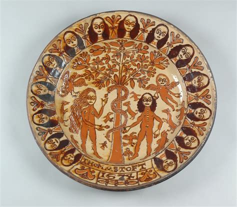 Tombolare Thomas Toft Adam Eve Slipware Charger