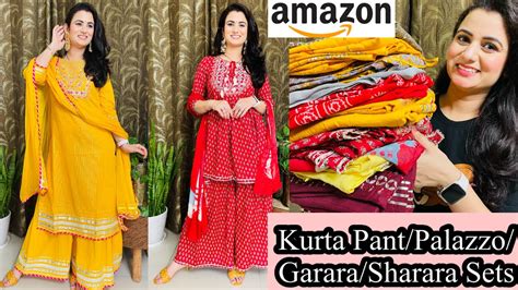 Party Wear Amazon Haul👗summer Special Outfits👗amazon Kurta Sharara Set