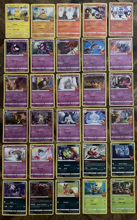 Mavin Pokemon TCG Trick Or Trade Halloween 2022 Complete 30 Card Set