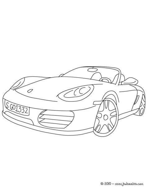 Coloriage Porsche Décapotable Dessin Gratuit à Imprimer