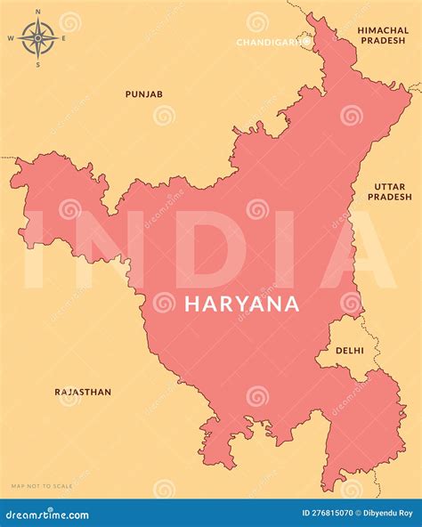 Haryana Map, India State Province. Royalty-Free Illustration ...