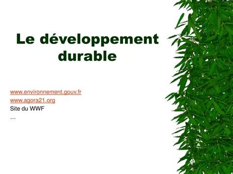 Ppt Le Développement Durable Powerpoint Presentation Free Download