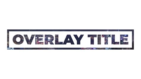 Simple Overlay Titles Premiere Pro Mogrt Template Sbv