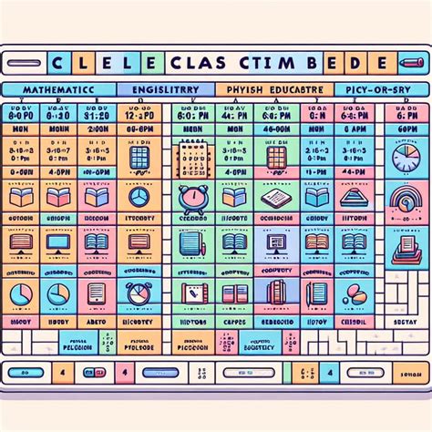 Custom College Class Timetable for Efficient Planning | AI Art ...