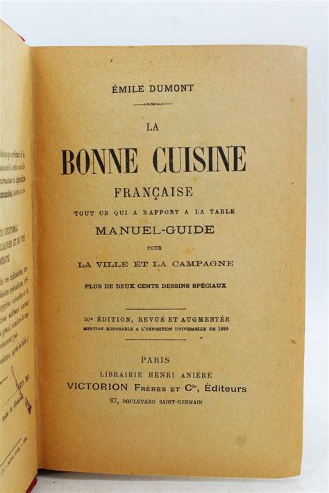 Emile Dumont La Bonne Cuisine Française 1928 Catawiki