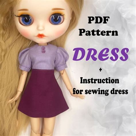 Pattern For Blythe Sewing Pattern For Blythe Doll Blythe Clothes