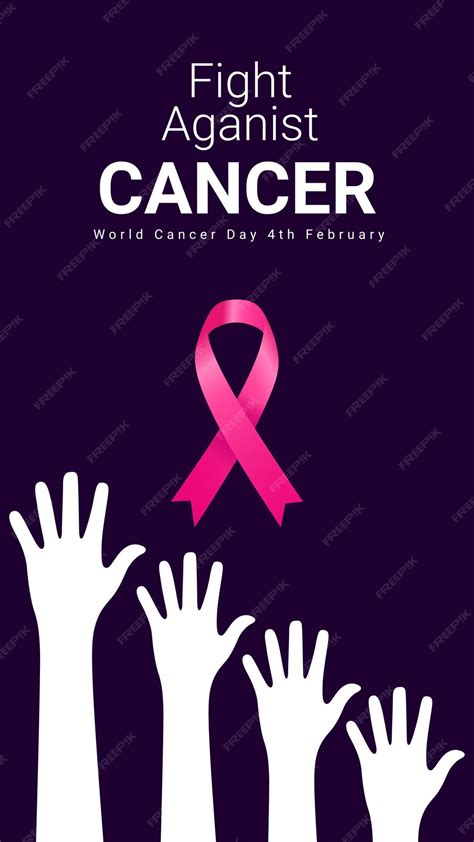 Premium Vector | World cancer awareness day ribbon