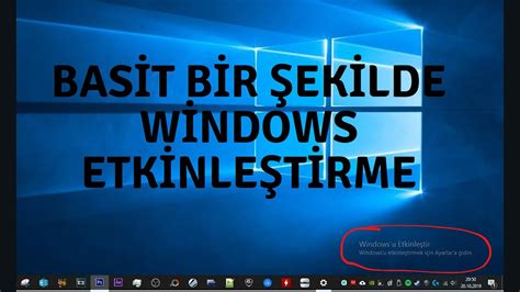 Dak Kada W Ndows Etk Nle T R N Yazisini Kaldirma Ok Bas T Youtube