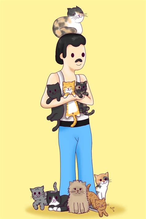 Freddie Mercury cats by Momo-Gazerock on DeviantArt