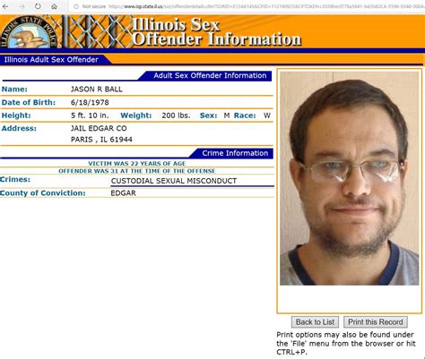 Former Edgar County Jailer Charged With Failure To Register As Sex Offender Illinois Leaks