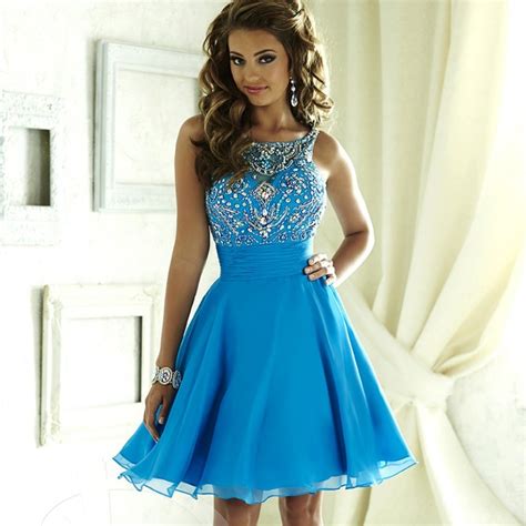 Short Homecoming Dresses 2016 New With Crystal Mini Prom Party Cocktail ...