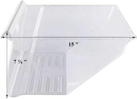 Lower Clear Crisper Pan Compatible With Whirlpool Refrigerator