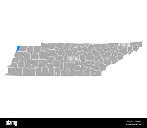 Map of Lake in Tennessee Stock Photo - Alamy