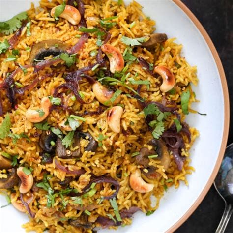 Mushroom Biryani Vegan Richa