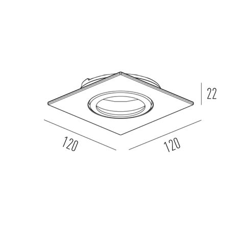 Spot Face Plana Embutir Quadrado Ar70 Branco Interlight Outlet Da