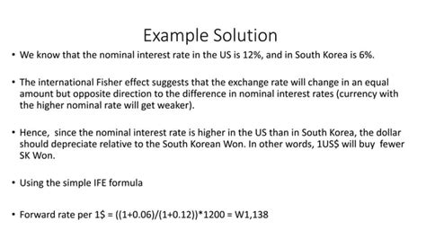 Fisher effect Simple Example | PPT