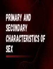 Understanding The Primary And Secondary Characteristics Of Sex Course
