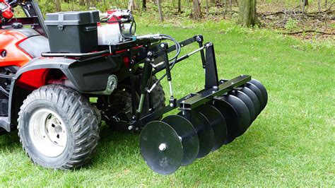 Atv Disc Harrow Attachment Hydraulic 3 Point Hitch Accessory