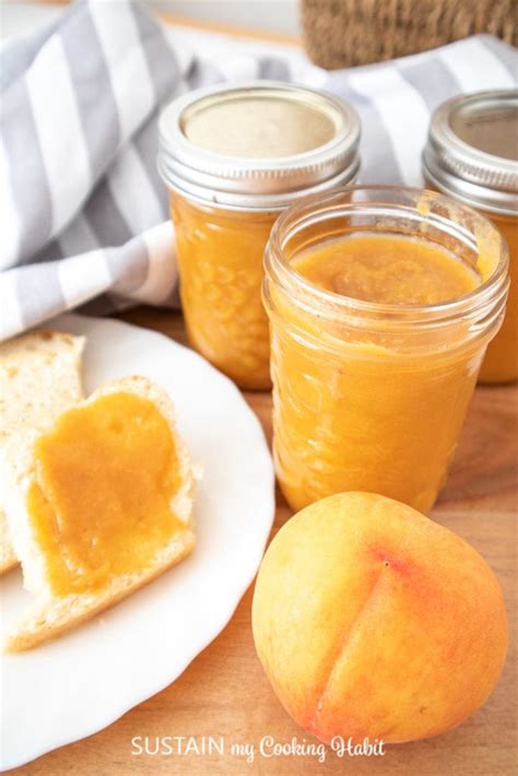 Easy Homemade Low Sugar Peach Jam Recipe Sustain My Cooking Habit