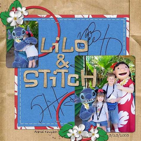 Lilo And Stitch Scrapbook Layout