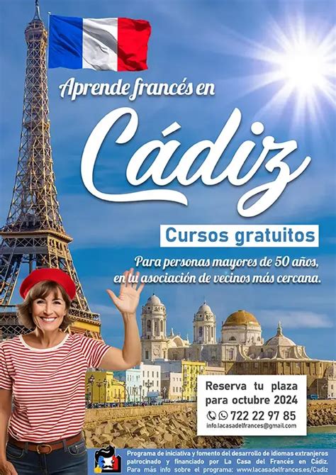 Cursos de francés gratis para mayores de 50 años en Cádiz La Casa del