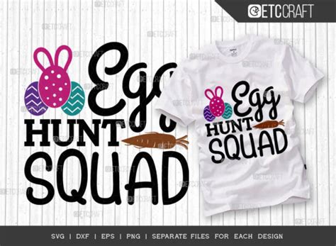 Egg Hunt Squad Svg Cut File Easter Egg Graphic By Pixel Elites